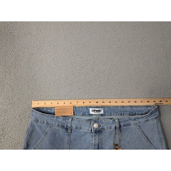 VIP Honey Cargo Jeans Womens 4XL Blue Comfort Stretch Tech Denim High Rise - Picture 10 of 15